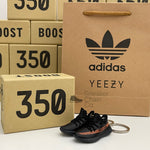 Adidas Yeezy Boost 350 V2 Core Black Red 3D Mini Sneaker Keychain Shoe Keyring