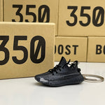 Adidas Yeezy Boost 350 V2 Static Black Reflective 3D Mini Sneaker Keychain Shoe Keyring