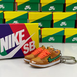 Nike SB Dunk Low x Grateful Dead Bears Orange 3D Mini Sneaker Keychain Shoe Keyring