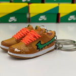 Nike SB Dunk Low x Grateful Dead Bears Orange 3D Mini Sneaker Keychain Shoe Keyring