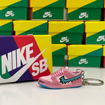 Nike SB Dunk Low x Grateful Dead Bears Pink 3D Mini Sneaker Keychain Shoe Keyring