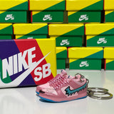 Nike SB Dunk Low x Grateful Dead Bears Pink 3D Mini Sneaker Keychain Shoe Keyring