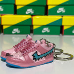 Nike SB Dunk Low x Grateful Dead Bears Pink 3D Mini Sneaker Keychain Shoe Keyring