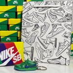 Nike SB Dunk Low x Grateful Dead Bears Green 3D Mini Sneaker Keychain Shoe Keyring