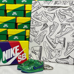 Nike SB Dunk Low x Grateful Dead Bears Green 3D Mini Sneaker Keychain Shoe Keyring