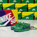 Nike SB Dunk Low x Grateful Dead Bears Green 3D Mini Sneaker Keychain Shoe Keyring